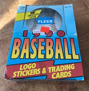 lot 38D image: 1990 Fleer Baseball 36 Pack Box - Baseball Cards