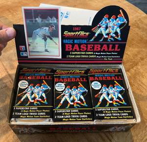 lot 26D image: 1987 Sportflics Baseball Magic Motion 36 Pack Box - Baseball Cards