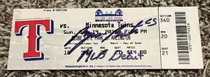 lot 4E image: Byron Buxton Signed and Inscribed Game Ticket From MLB Debut - Minnesota Twins Baseball