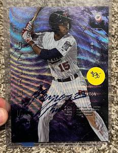 lot 8E image: Byron Buxton Signed 50 2014 Bowman Sterling #BBT-BB, numbered 2550, Minnesota Twins Baseball Card