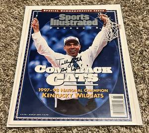 lot 9E image: Tubby Smith Signed and Inscribed Go Cats Sports Illustrated Magazine