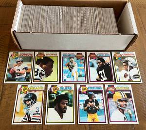lot 2A image: 1979 Topps Football COMPLETE SET GREAT CONDITION w Earl Campbell RC, Ozzie Newsome, Doug Williams, James Lofton RCs, Terry Bradshaw, Walter Payton, Tony Dorsett 2nd Year,  and more