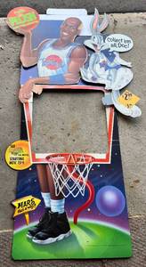 lot 9B image: Michael Jordan Space Jam McDonalds Advertisement with Buggs Bunny 43x76  - Basketball