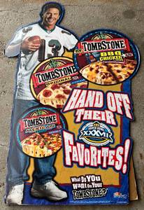 lot 17B image: Dan Marino Standup Tombstone Pizza Advertisement - 48x70 Football