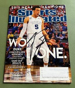 lot 47D image: Tyus Jones Signed Sports Illustrated Magazine
