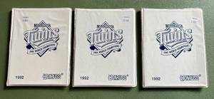 lot 50D image: (3) Minnesota Twins 1992 Donruss Binders  Cards - Baseball