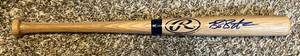 lot 64 image: Billy Butler Autographed Mini Bat with Just Memorabilia COA - Baseball