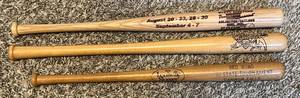 lot 65 image: (3) Mini Bats - 1990 and 2009 Minnesota State Amateur Tournament and 1991 State Tournament Red Wing  Cannon Falls - Baseball