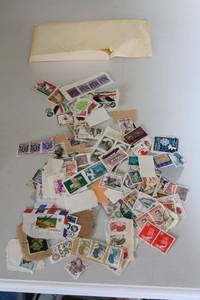 lot 19 image: Large Assortment of Vintage International Postage Stamps - Over 100 Stamps
