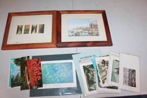lot 32 image: Collection of Vintage Postcards and Framed Artwork - Scenic Views