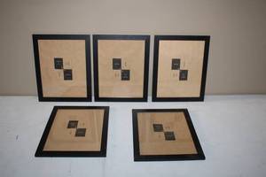 lot 129 image: Set of 5 Framed Picture Frames - Black Finish