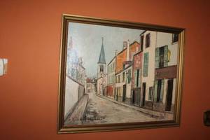 lot 159 image: Original Signed Painting by Maurica Utrillo - Street Scene
