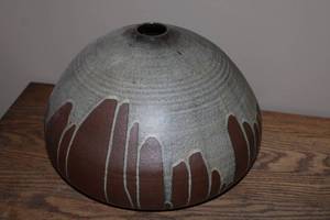 lot 192 image: Unique Handmade Pottery Vase - Signature by Artist Patrick