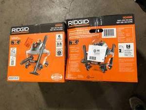 RIDGID Lot of 6 Gallon 3.5 Peak HP NXT Shop Vac Wet Dry Vacuum with General Debris Filter, Locking Hose and Accessory Attachments 3.3k  Customer Returns See Pictures
