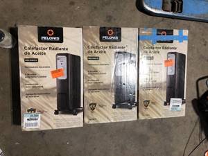 Lot of Pelonis 1,500-Watt Oil-Filled Radiant Electric Space Heater with Thermostat    Customer Returns See Pictures