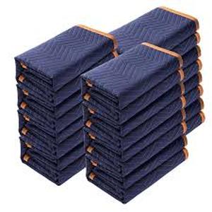 VEVOR Moving Blankets, 80 x 72, 35 lbsdz Weight, 12 Packs, Professional Non-Woven & Recycled Cotton Packing Blanket, Heavy Duty Mover Pads for Protecting Furniture, Floors, Appliances, BlueOrange Customer Returns See Pictures