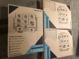 Lot of The Home Depot College Moving Kit - Small Box, Medium Box, Large Box Kit for 1 Bedroom holds Single DormApartment  Customer Returns See Pictures