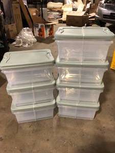 Lot of Sterilite 6 Qt. Storage Box  Customer Returns See Pictures
