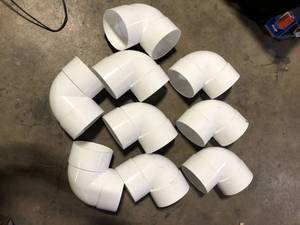 Lot of NDS PVC S&D 90° Elbow, 6 in. Hub X Hub   Customer Returns See Pictures