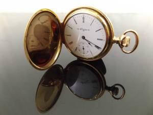 lot 107 image: Vintage Elgin Gold Filled Pocket Watch