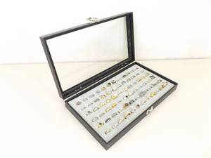 lot 143 image: Display Case FULL of 72 Costume Jewelry Fashion Rings