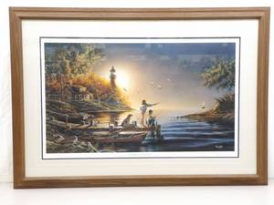 lot 30 image: Pencil Signed and Numbered Terry Redlin From Sea to Shining Sea Wood Framed Print