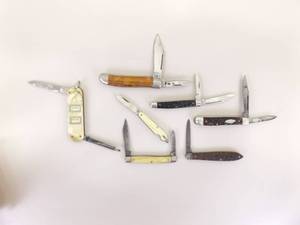 lot 59 image: Collection of Name Brand Case, Western, Hammer, etc. Small Pocket Knives