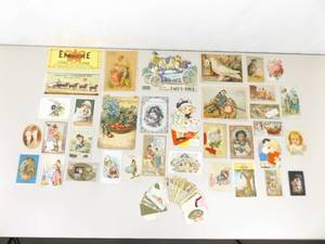 lot 73 image: Lot of GENUINE Antique Trade Cards