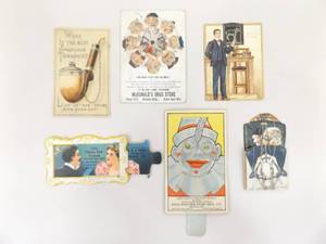 lot 75 image: Lot of GENUINE Antique Articulated and Interactive Trade Cards