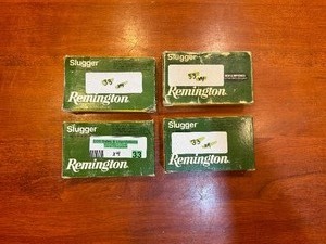 lot 33 image: Remington 12 Gauge 2 34 Rifled Slug (4 Boxes, 5 per box)