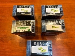 lot 31 image: Federal 12 Guage 2 34 7 12 Shot (5 Boxes, 25 per Box)