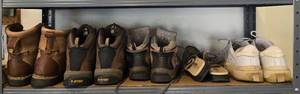 lot 92 image: Group of 5 Mixed Footwear - Including Boots, Sneakers and Sandals