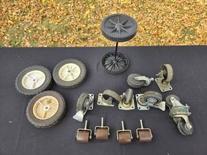 lot 98 image: Group of Heavy-Duty Casters and Wheels - Various Styles