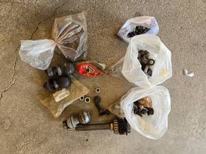 lot 102 image: Assorted Mechanical Parts and Hardware - Lot with Ball Joints, Bolts, and Nuts