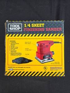 lot 183 image: Tool Shop 14 Sheet Finishing Sander - Heavy Duty Die Cast Base, Unopened