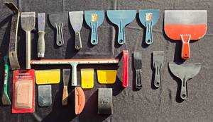 lot 197 image: Group of Various Scrapers and Putty Knives