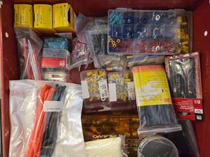 lot 591 image: Assortment of Electrical Connectors and Accessories - Box Lot