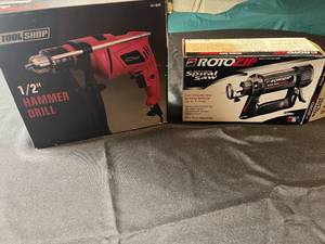 lot 269 image: Lot of 2 Power Tools Tool Shop 12 Hammer Drill and Rotozip Spiral Saw