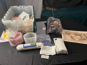 lot 287 image: Assortment of Crafting Supplies - Leather Kits, Patterns, and More