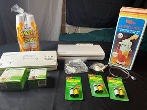 lot 295 image: Food Saver, Pump Thermos, Disposable Beverage Cups & More