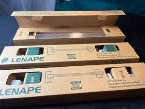 lot 305 image: Set of 2 Unopened 24 Towel Bar Sets - Quality Porcelain Bathroom Hardware (quantities unverified)