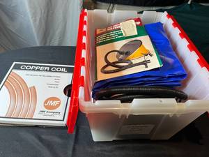 lot 316 image: Lot of 3 Air Mattresses, Air Pump, and Copper Coil