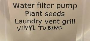 lot 324 image: Assorted Collection of Plant Supplies and Vinyl Tubing Inc Water Filter Pump & Laundry Vent Tube