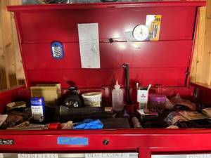 lot 358 image: Assorted Tools and Supplies in Red Tool Chest