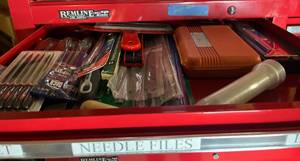 lot 359 image: Mechanics Tool Set Featuring Chisel Set, Needle Files, and Dial Calipers