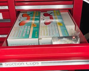 lot 365 image: Lot of 2 Heavy Duty Dual Suction Cups and 1 LED Cap Light