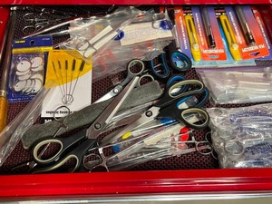 lot 367 image: Assortment of Scissors, Pen Microscopes, Collar Tabs & More