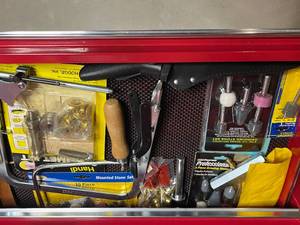 lot 371 image: Assortment of Hand Tools and Grinding Stones - Tool Kit