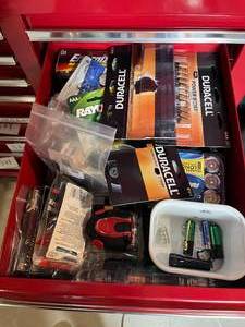 lot 376 image: Assorted Batteries and Reclosable Bags - Variety Lot