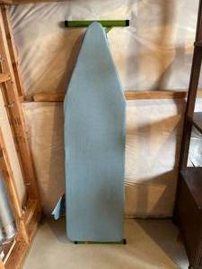 lot 399 image: Like New Ironing Board - Green and Blue Cover